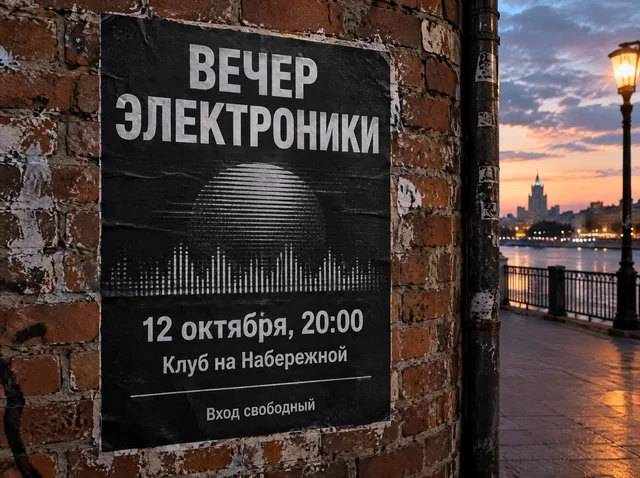 Афиша на стене